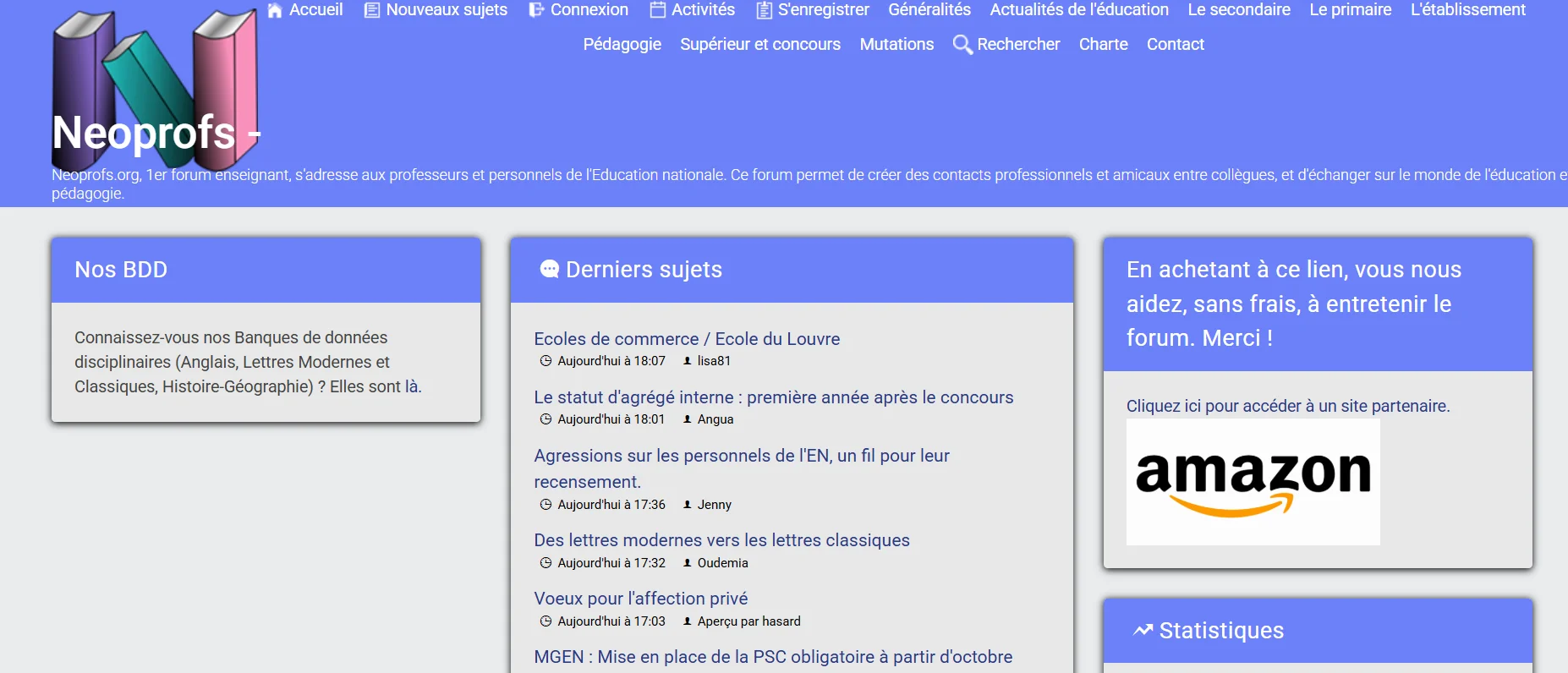 Qu’est-ce que le forum Neoprofs ?