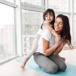 photo of caucasian young woman and her girl kid playing around .jpg photo of caucasian young woman and her girl kid playing around .jpg